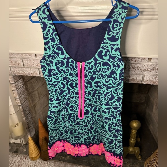 Lilly Pulitzer Delia Shift Dress in Fountain Hopping Engineered Print - Picture 2 of 5